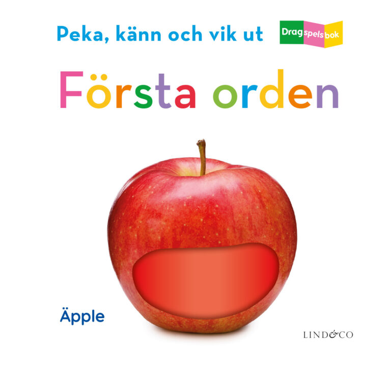 Peka, känn och vik ut. Första orden : dragspelsbok